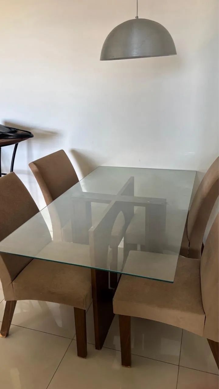 Mesa de jantar com 4 cadeiras - R$ 400,00 - Foto 4
