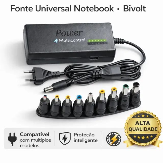 Fonte Carregador Universal Notebook Adaptador até 24V 120W