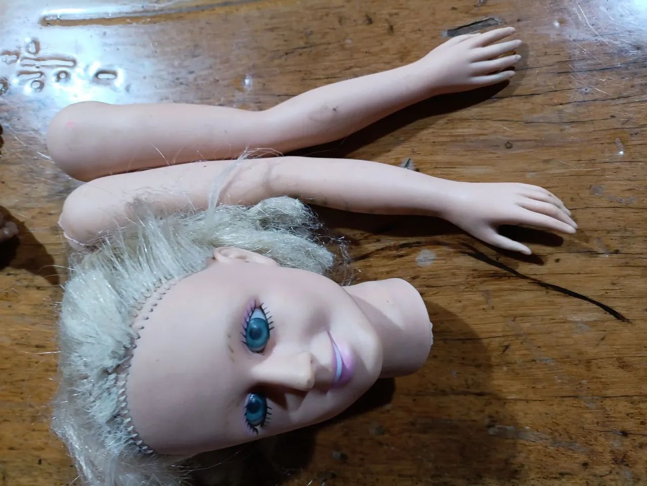 Cabeça e braços da boneca xuxa