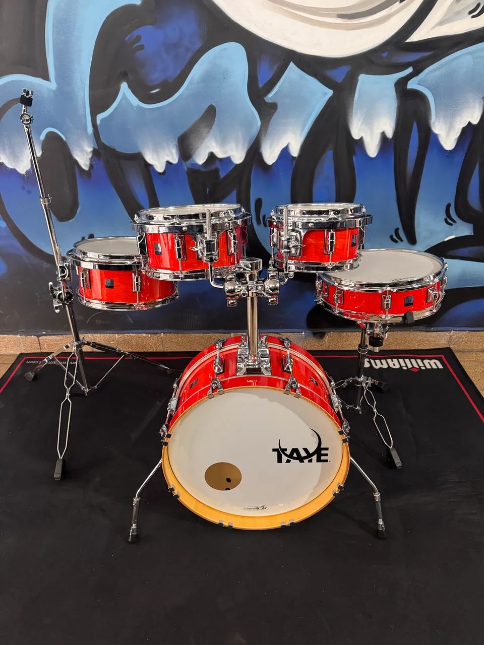 Bateria Compacta Taye GoKit Bumbo 18 Polegadas Birch Laqueado Com Bags - Foto 5
