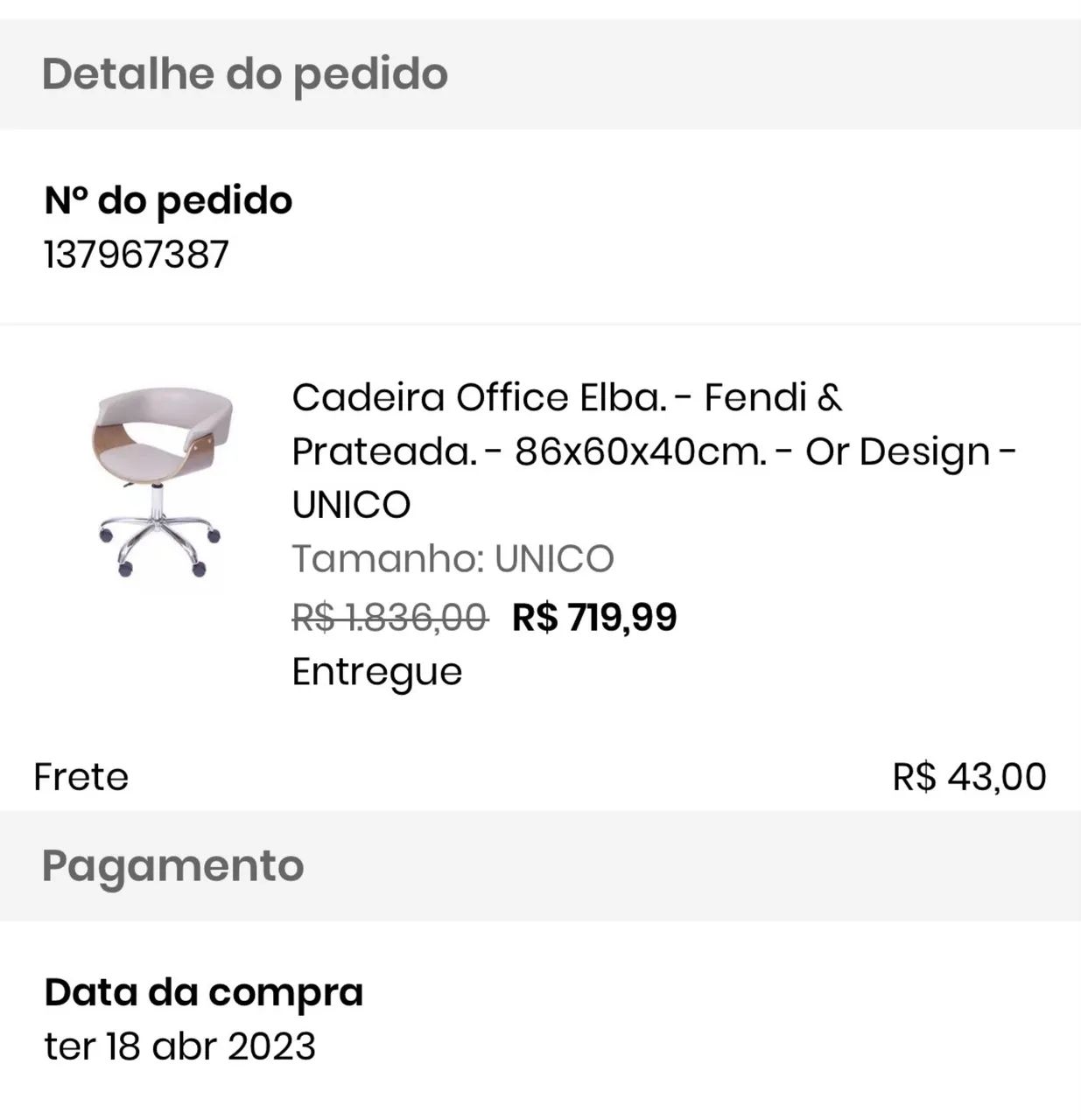 Cadeira escritório  - Foto 2