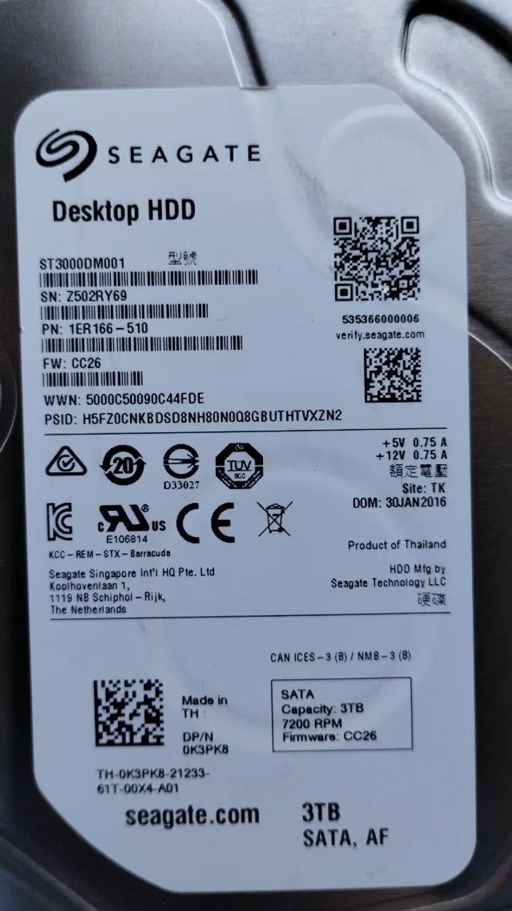 HD Seagate 3TB 7200 RPM 3.5 Polegadas - Foto 2