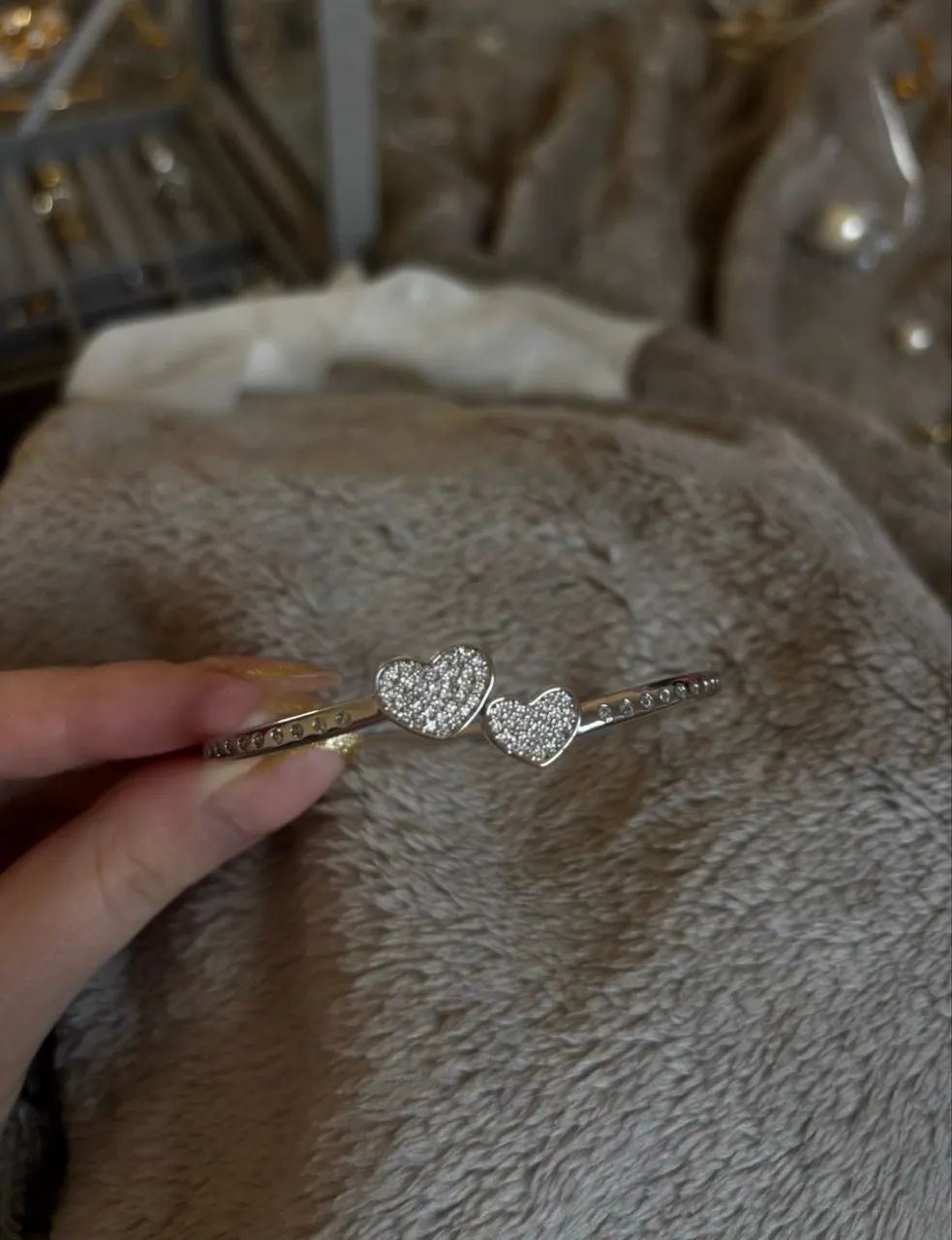 Pulseira Strass Coração 