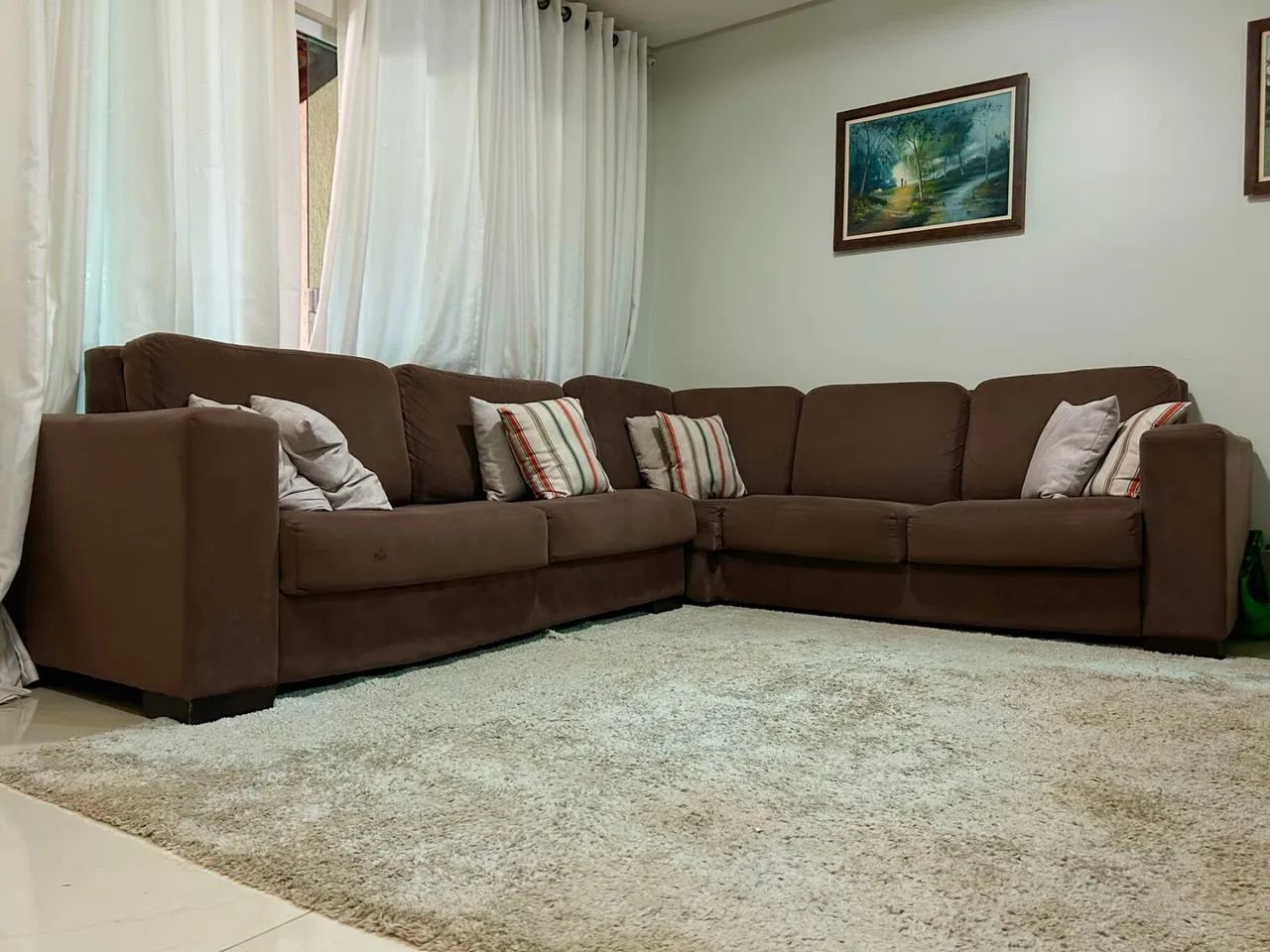 SOFÁ EM L - MARRON / NOVO  - Foto 2