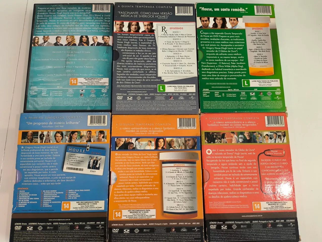 Box Séries DVDs House M.D. - Coleção 1ª à 6ª Temporada Completa