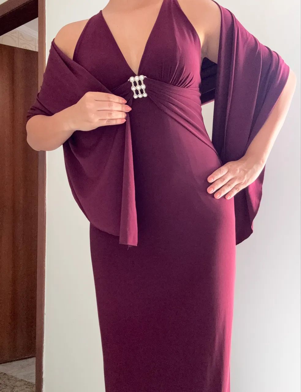 Vestido de Festa Bordo - Foto 2