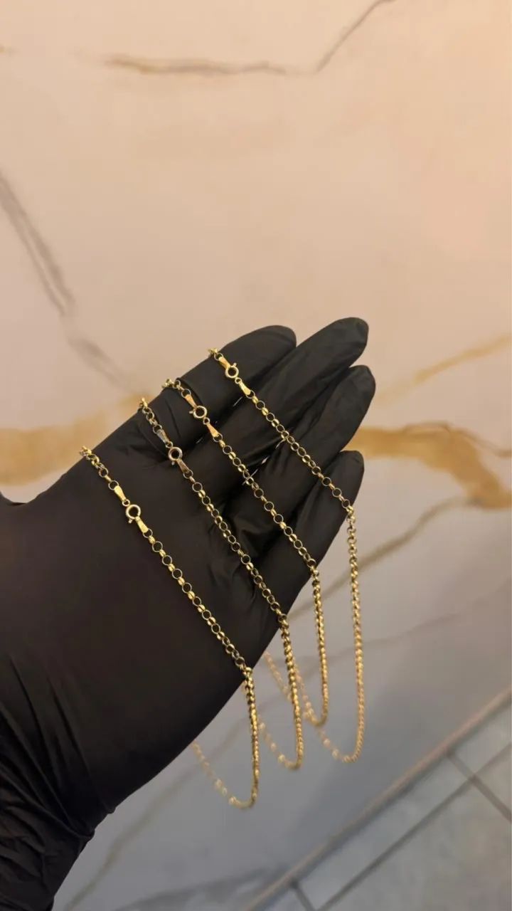 Cordão elo português em ouro 18k  - Foto 2
