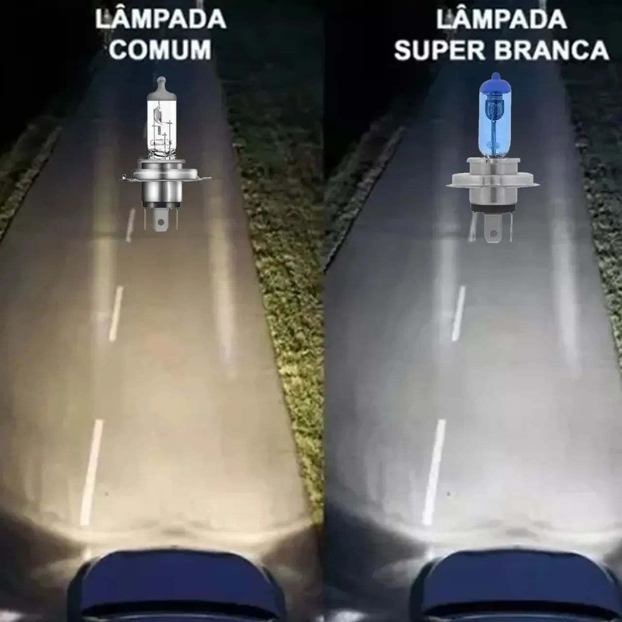 H1 H3 H4 H7 LÂMPADA SUPER BRANCA 8500K Efeito Xenon + Promoção Entrega Grátis JP! - Foto 6
