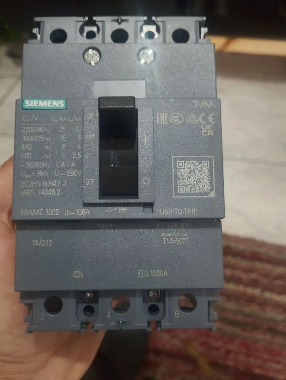 Disjuntor triploar Siemens 