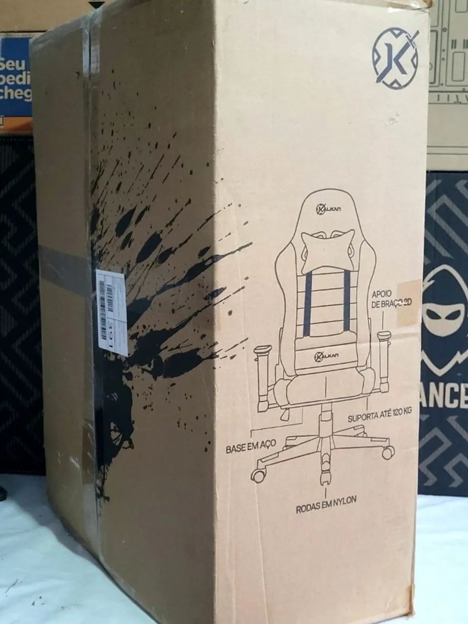 Cadeira Gamer Kalkan Aesir 2D Reclinável até 120kg nova