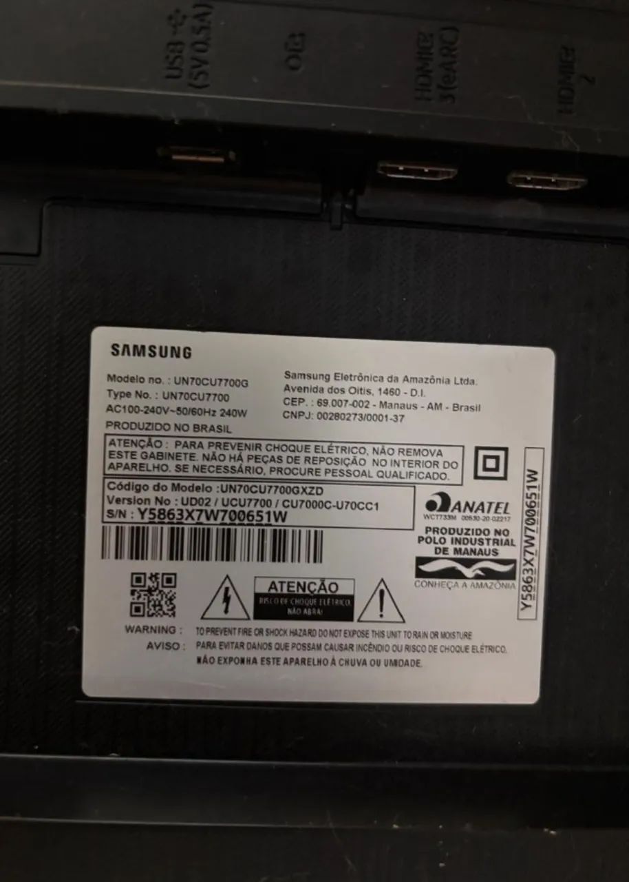 TV Samsung 70"