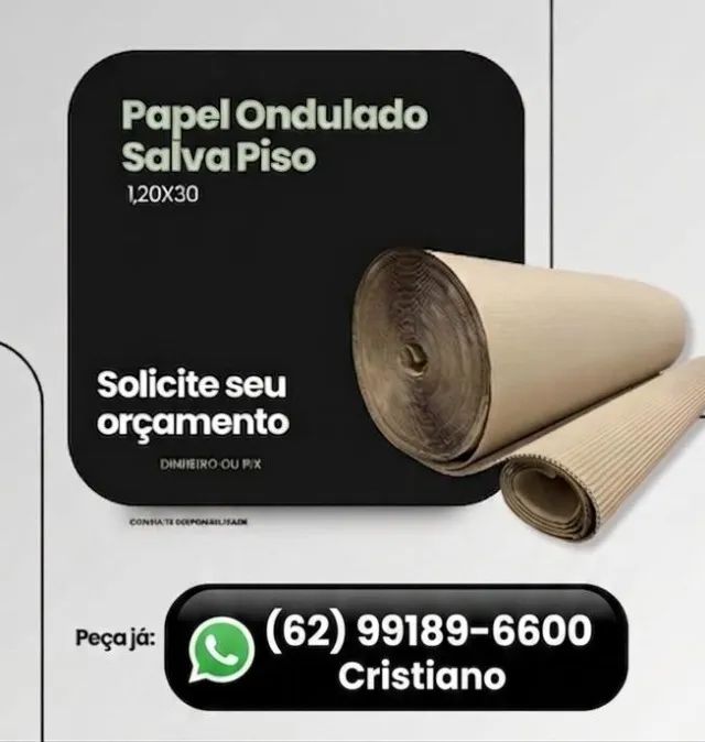 PAPEL FORRO ONDULADO (SALVA PISO) 1,20X30 c/ 36 m2 - MARBRILHO - Foto 2