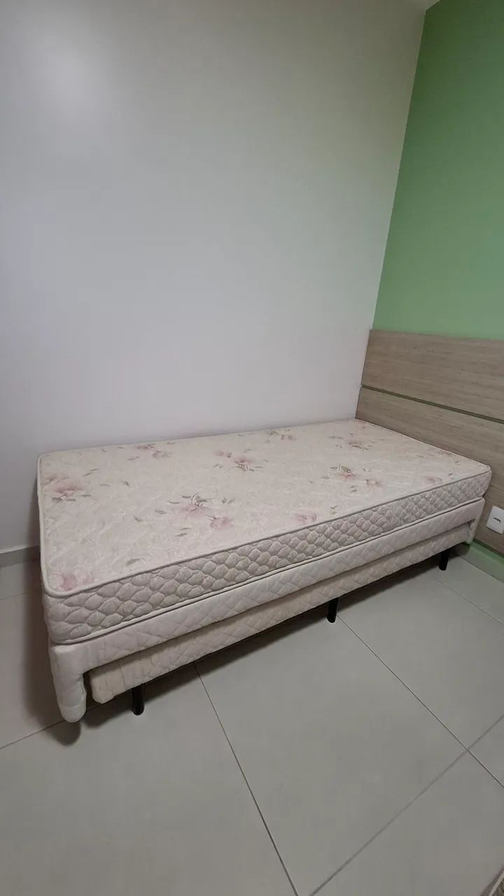 Cama box e auxiliar e colchão solteiro  - Foto 2