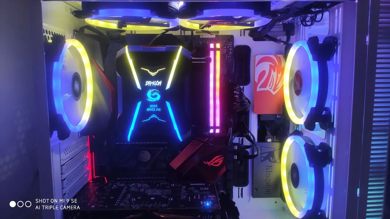 5 fans aigo RGB + controladora  - Foto 3