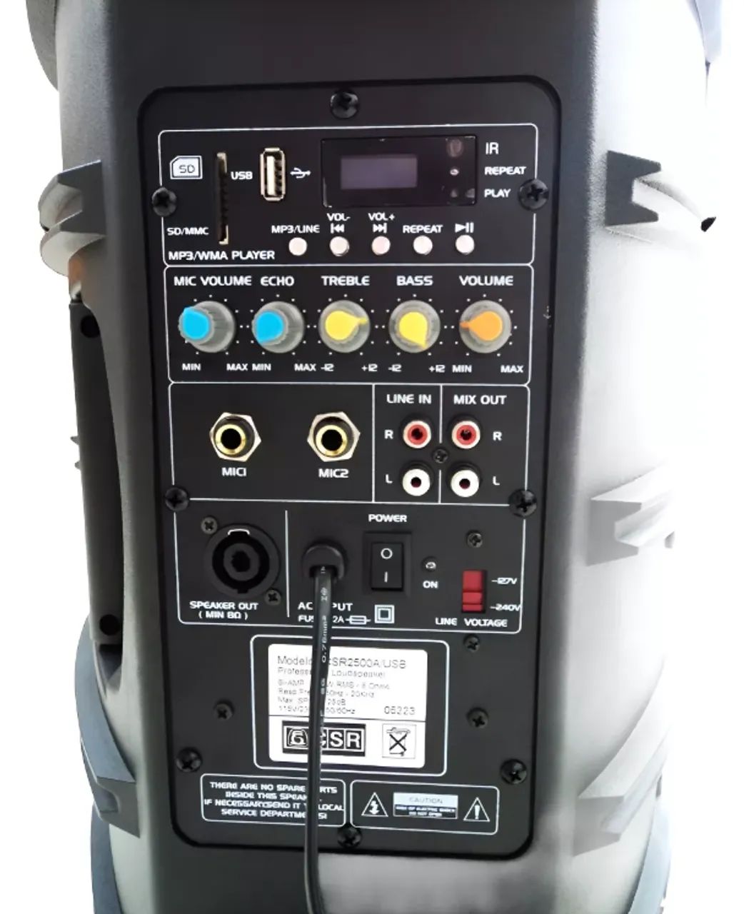 Caixa de som Ativa Csr 2500 A Usb Sd Fm E Bluetooth - Foto 2