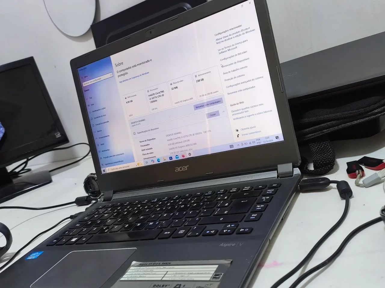 Notebook Acer core i3 com 4 de memória e SSD 240 - Foto 2