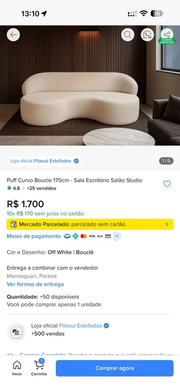 Puff orgânico  - Foto 2