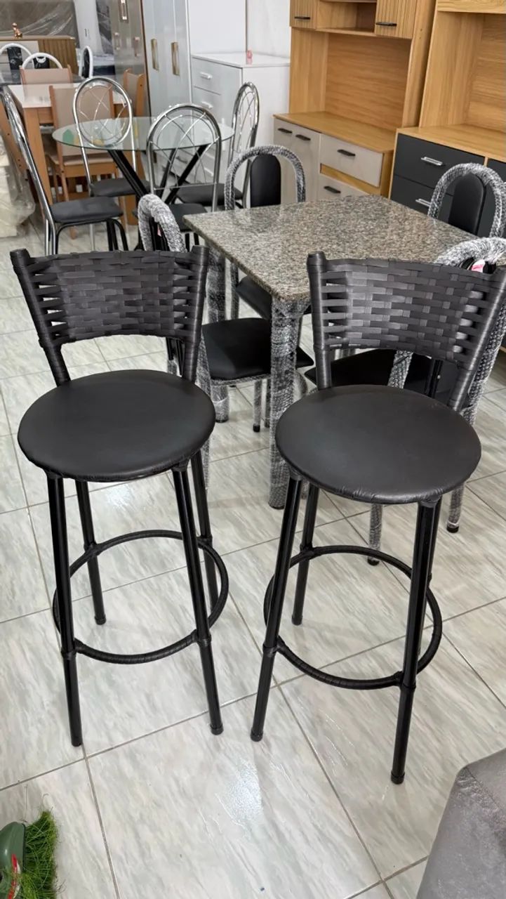 Banqueta para balcão estofada nova disponível  - Foto 3