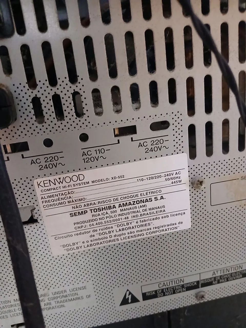 Raro minisistem kenwood pra restauro - Aparelhos de Som - Vila