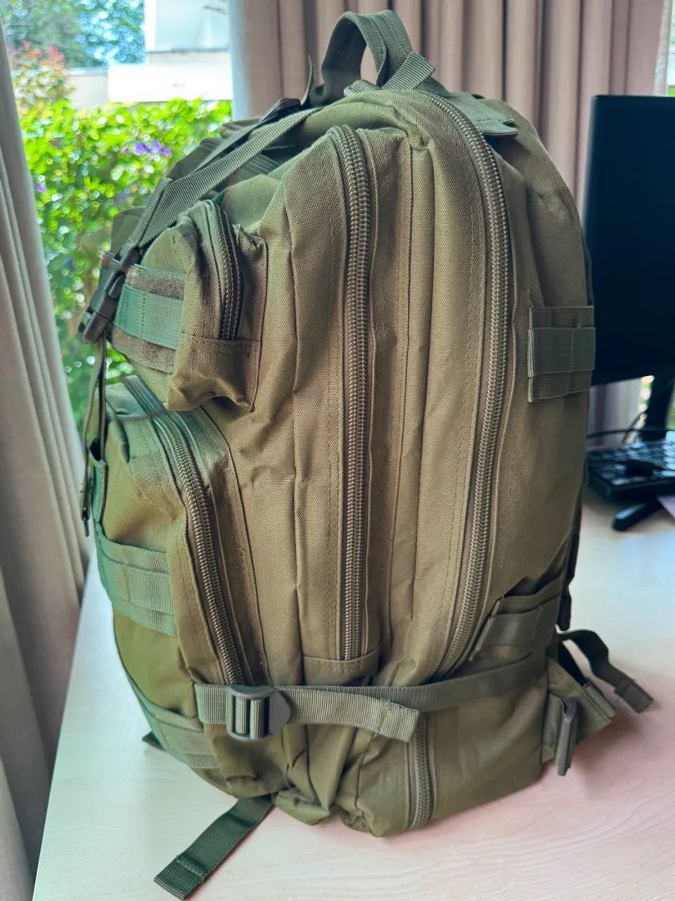 Mochila Tática Militar Verde Oliva - Foto 5