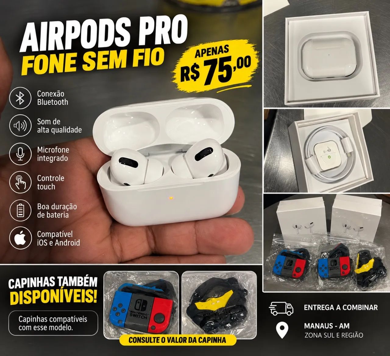 AIRPORDS PRO FONE BLUETOOTH 