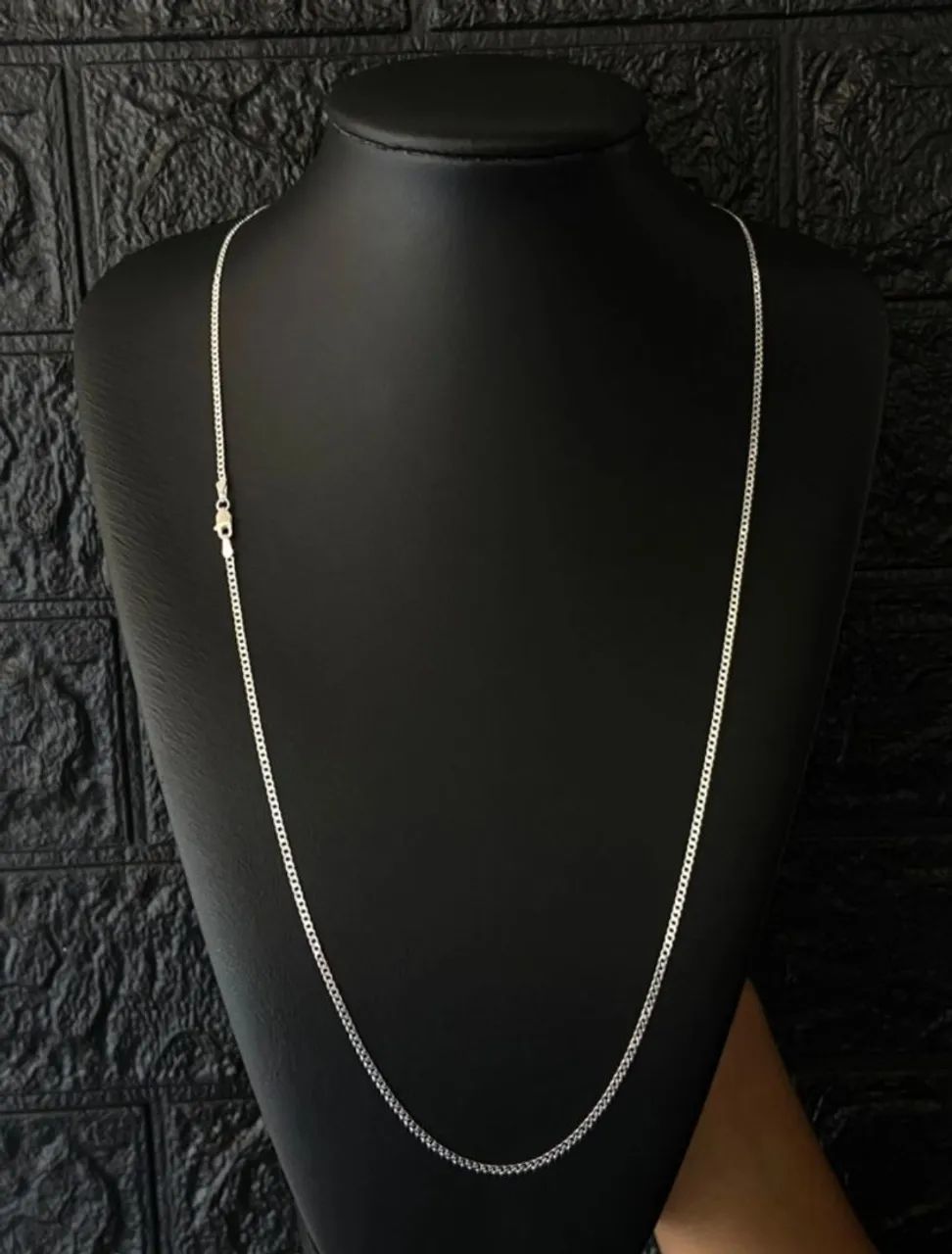 Prata925 Escama De Peixe 2mm 70cm