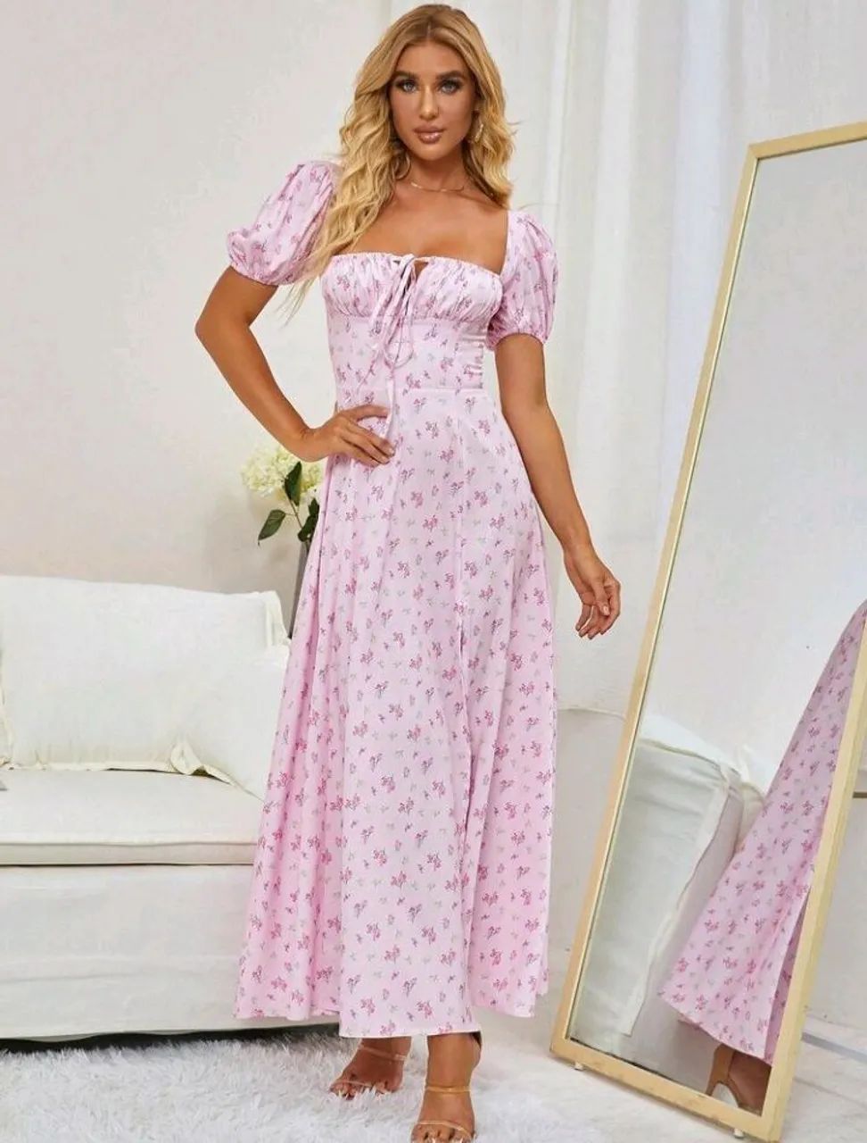 Vestido floral longo ,novo.