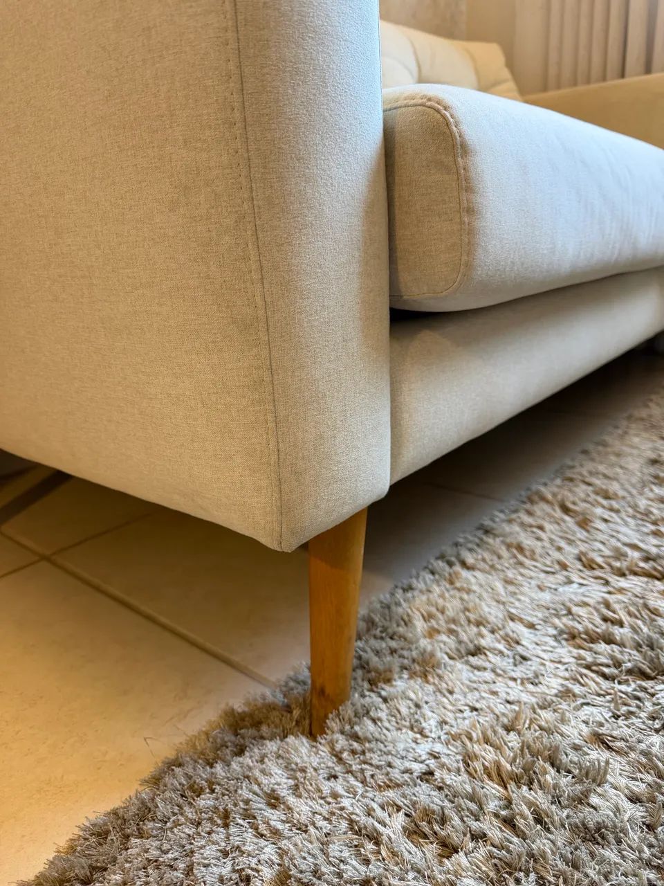 Sofá Etna 2 lugares | Moderno | Cor Creme - Foto 4