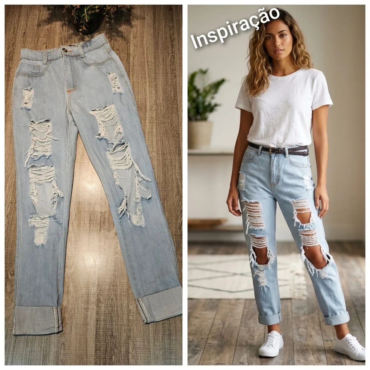 CALÇA JEANS DESTROYED ( 36 ). Lindíssima!!