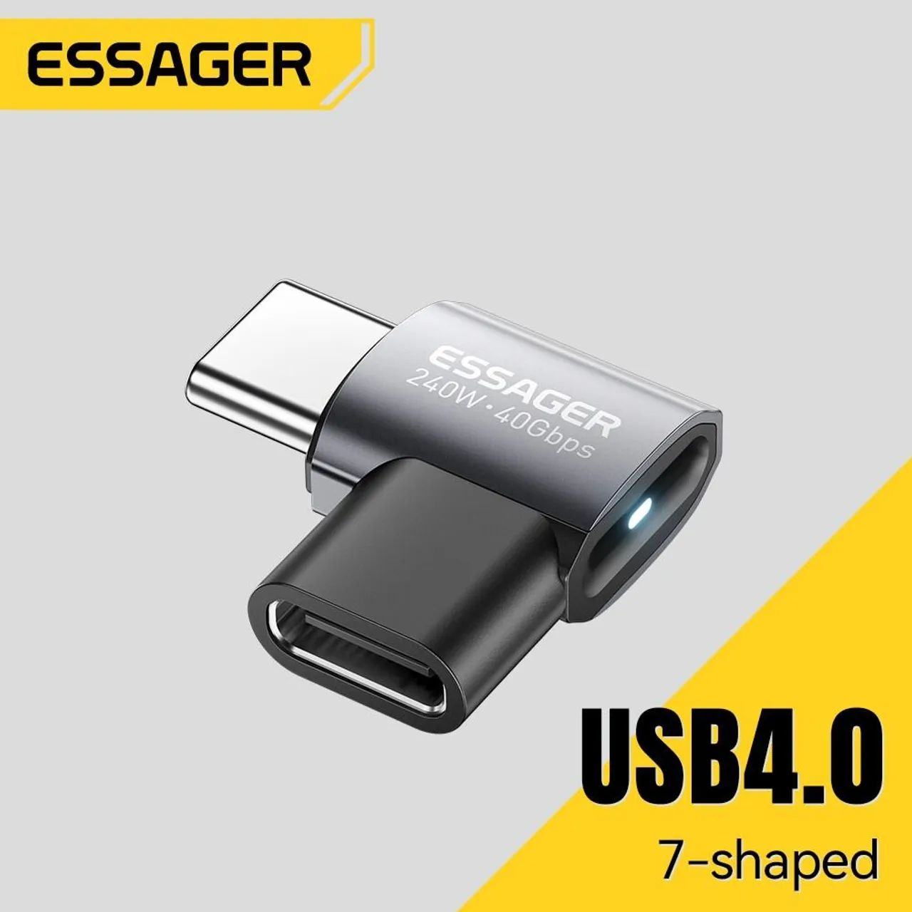 Essager usb 4.0 40Gbps 240w 90 graus 