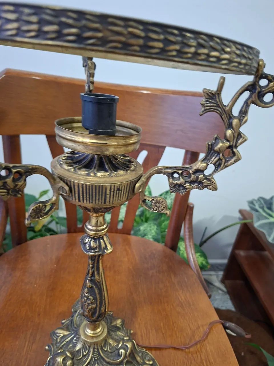 Abajour Bronze - Antiguidade  - Foto 5