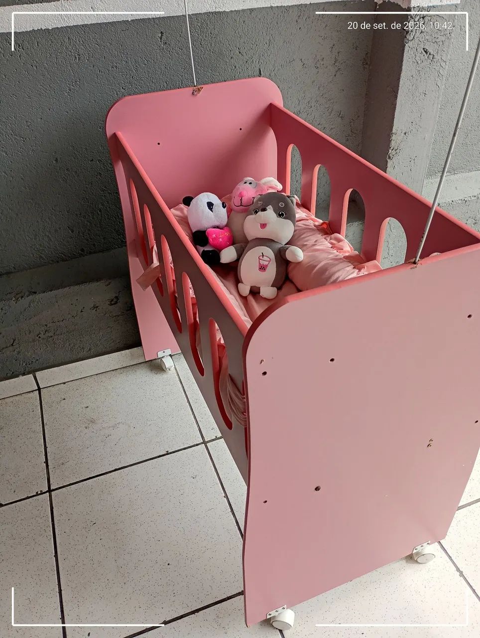 Mini berço com ninhoe 3 ursinhos - Foto 3