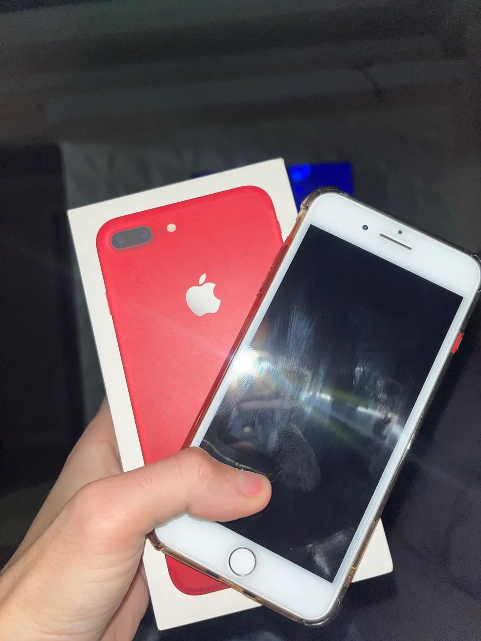 iPhone Red 7 Plus 128gb 100%? - Foto 2