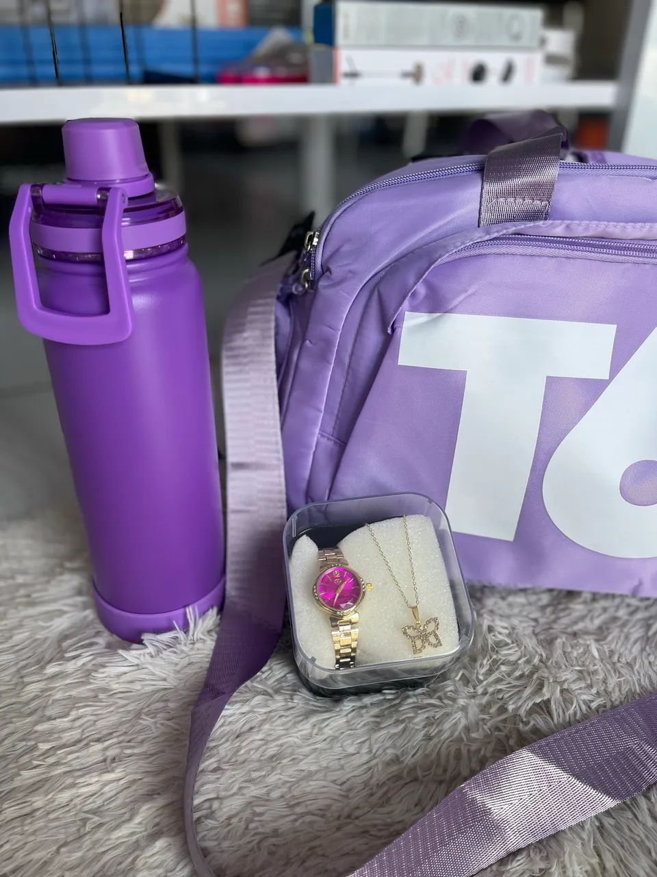 Mochila + garrafa + relógios kit presente perfeito dia das mães  - Foto 2