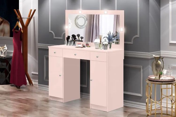 Penteadeira/Camarim Real Rosé - Entrega Rápida 