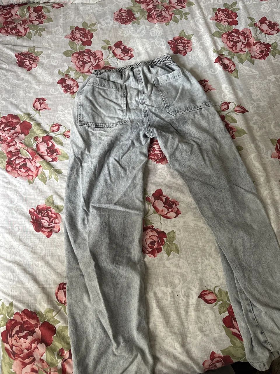 Calça baggy jeans cinza  - Foto 3