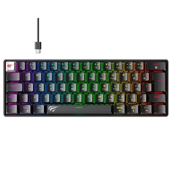 TECLADO GAMER MECÂNICO HAVIT KB11L RGB  - Foto 2