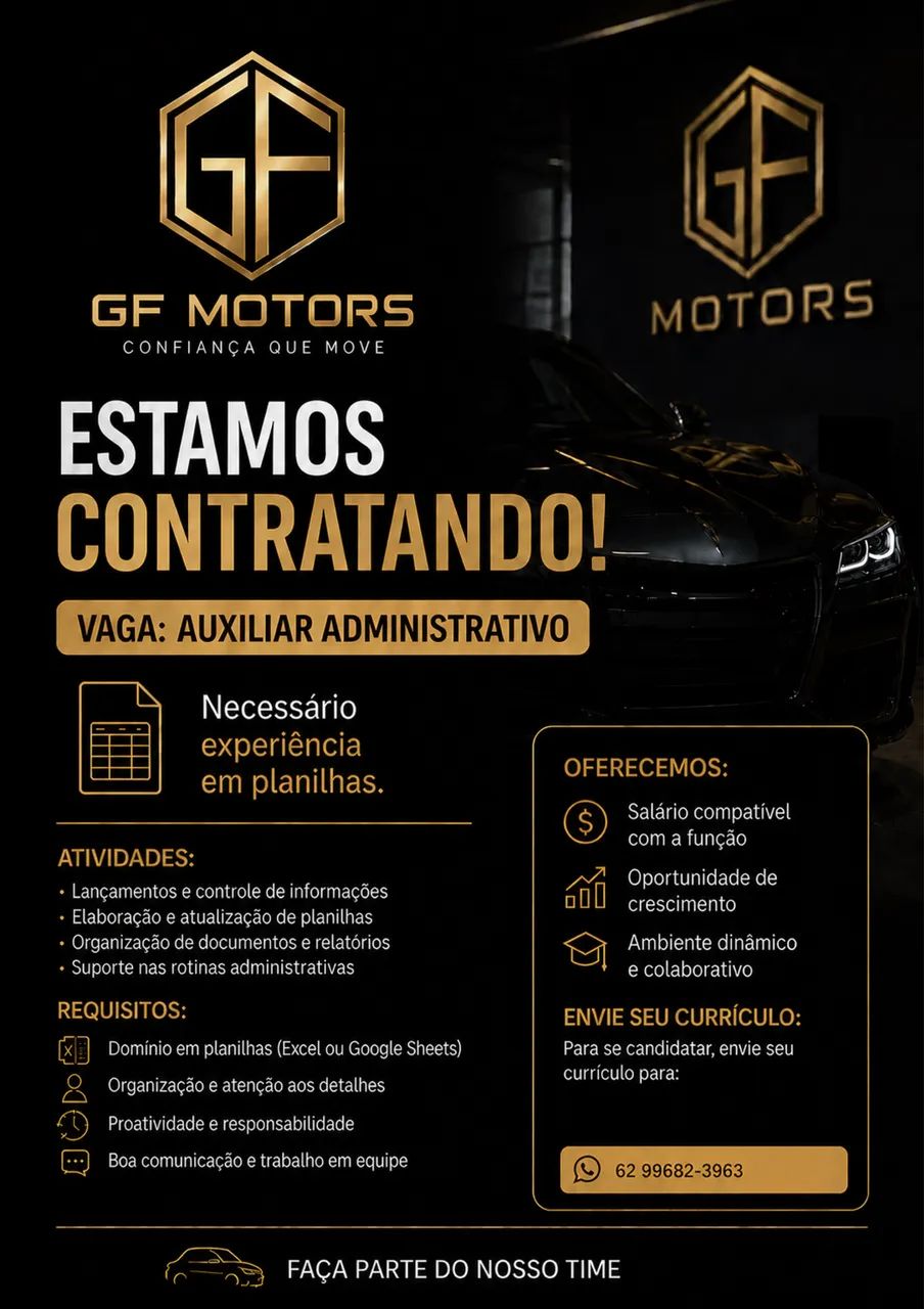VAGA PARA AUXILIAR ADMINISTRATIVO 