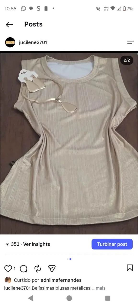 Blusas metálicas