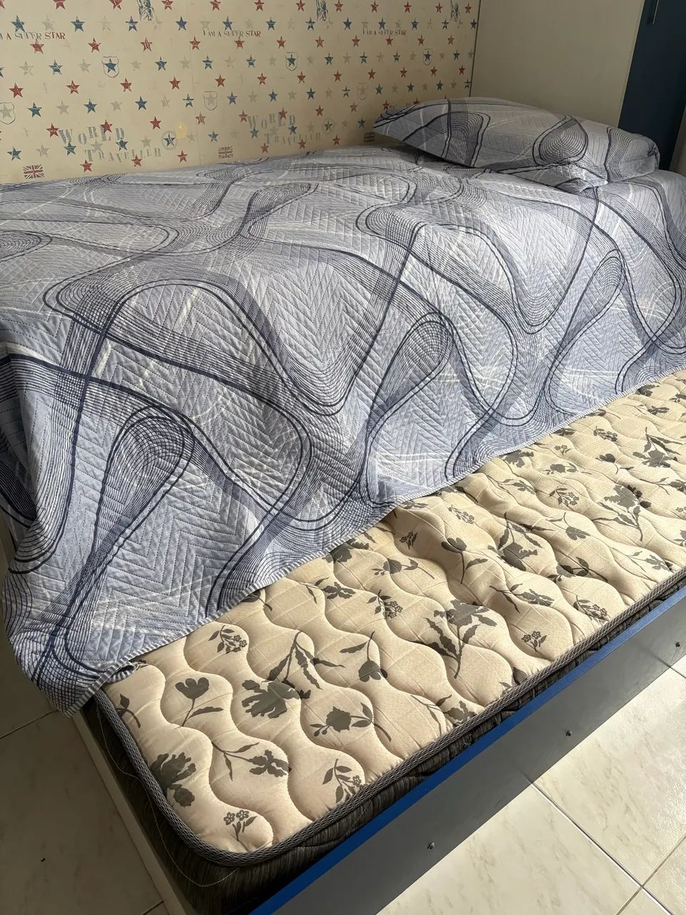 Cama solteiro + auxiliar + colchão 
