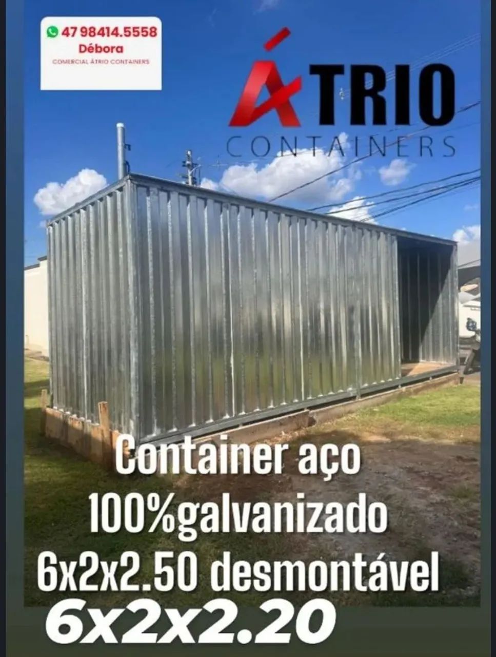 Container mercado ou escritório sem pintura desmontável  - Foto 3