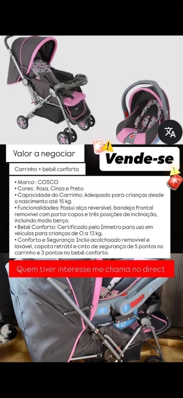 Carrinho de bebê + bebê conforto  - Foto 2