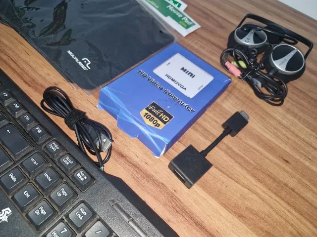 Teclado USB Conversor HDMI VGA + Brindes - Foto 4