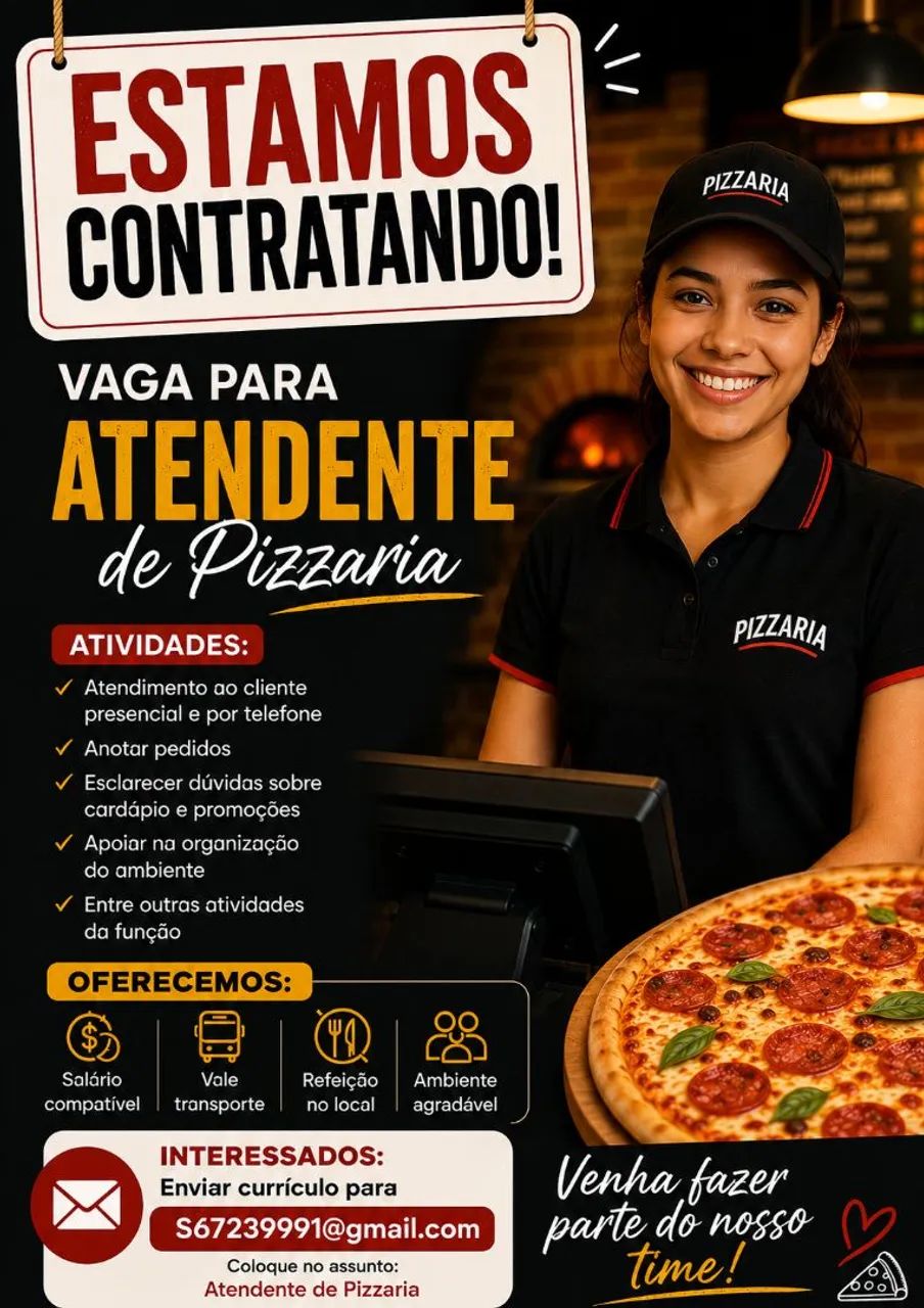 ATENDENTE DE PIZZARIA 
