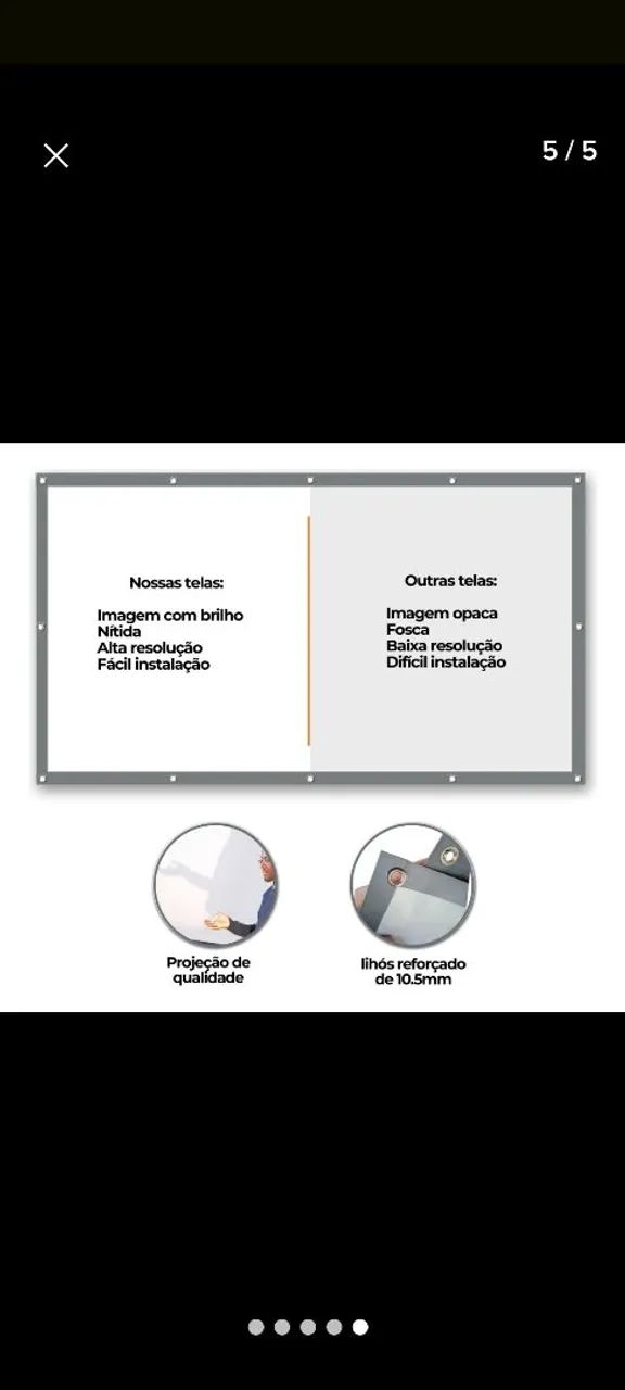 Tela de projeção 3x1,80 - Foto 3