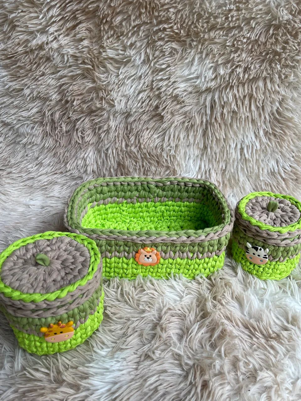 Kit safari organizador de croche