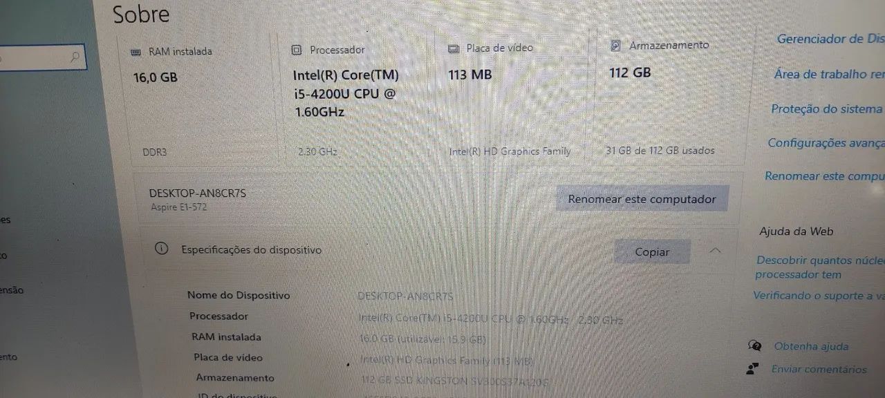 NOTEBOOK Acer Aspire E1-572 - Foto 3