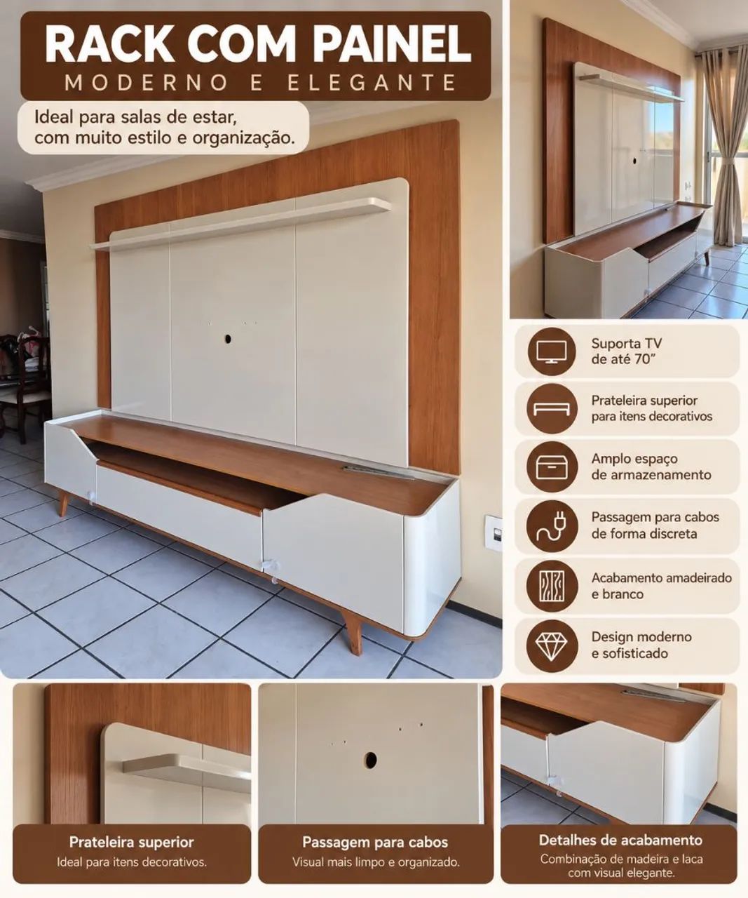 Rack com painel