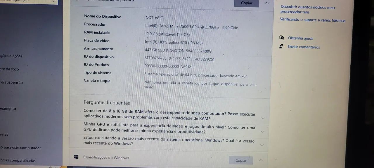 Notebook Vaio I7 - Foto 3
