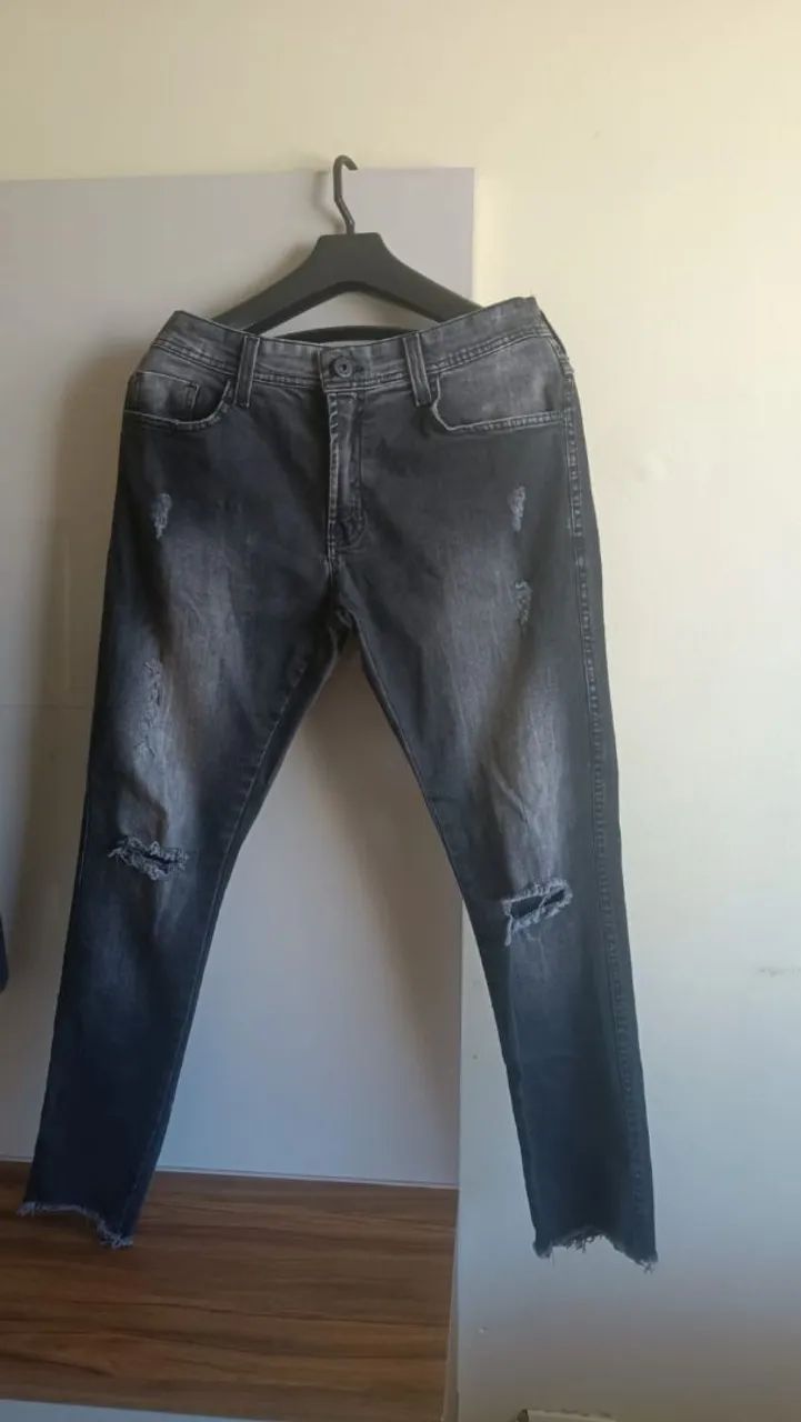 CALÇA JEANS STRESCH PRETA BLUEESTEEL 